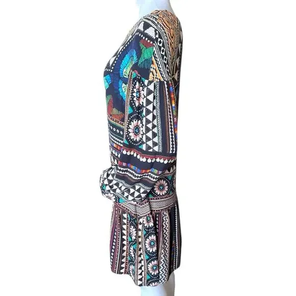 Farm Rio Carlotta Abstract Pattern Tunic Dress Size Medium - Picture 3 of 9